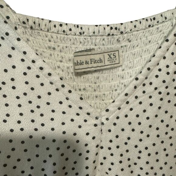 Abercrombie & Fitch Cream White Polka Dot Dress - Picture 4 of 7